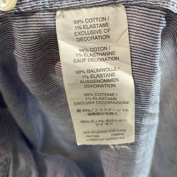 Jcrew blue white cotton Tunic lightweight top - Picture 5 of 12